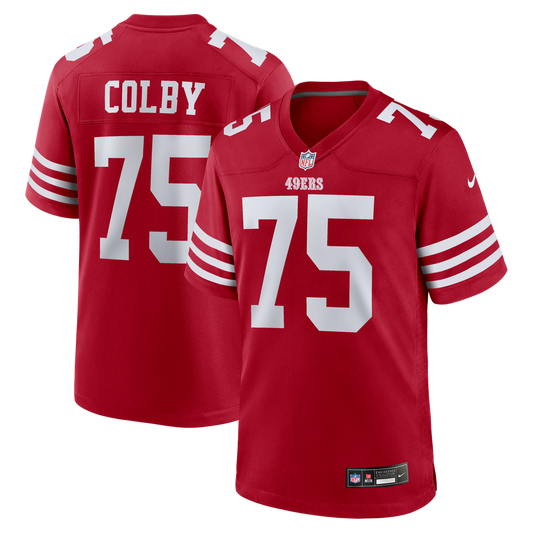 Men's San Francisco 49ers Connor Colby Nike  Scarlet Team Game Jersey - Image 1