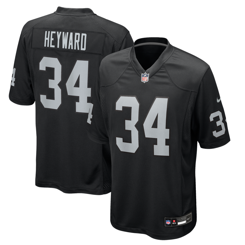 Men's Las Vegas Raiders Connor Heyward Nike Black Team Game Jersey - Image 2