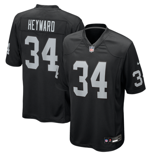 Men's Las Vegas Raiders Connor Heyward Nike Black Team Game Jersey - Image 1