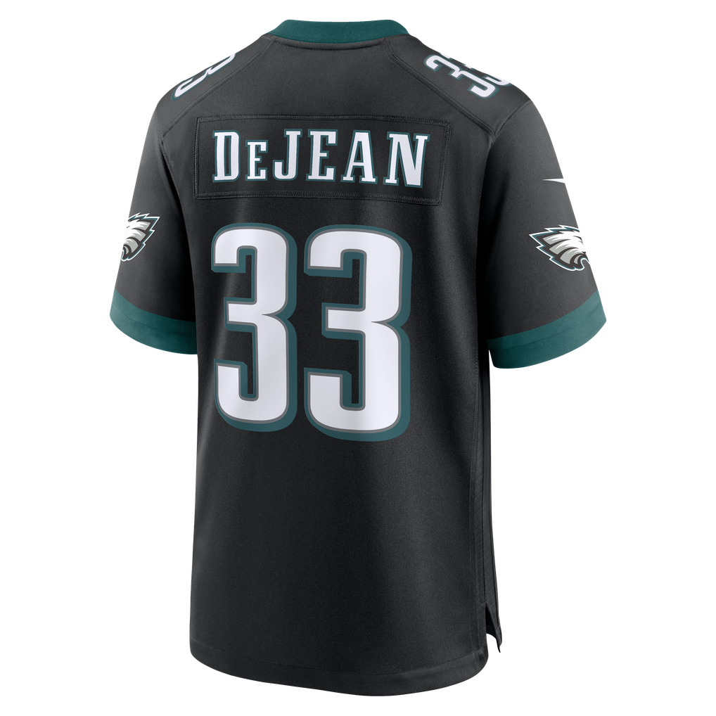 Men's Philadelphia Eagles Cooper DeJean Nike  Black Alternate Game Jersey - Image 4