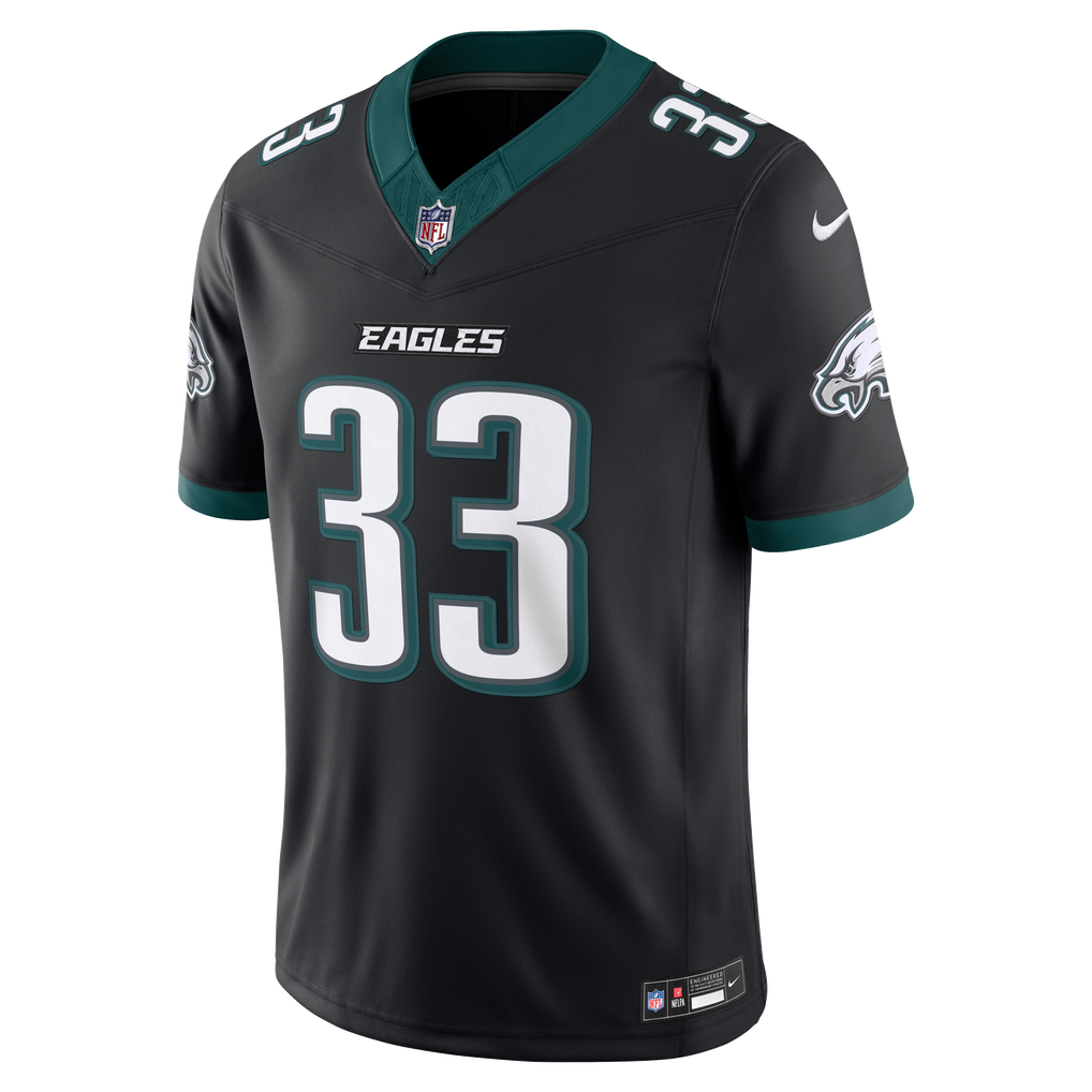Men's Philadelphia Eagles Cooper DeJean Nike Black Alternate Vapor F.U.S.E. Stitched Limited Jersey - Image 3