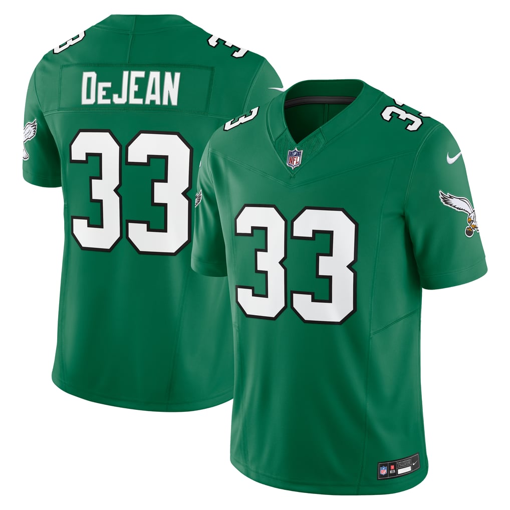 Men's Philadelphia Eagles Cooper DeJean Nike Kelly Green Alternate 2  Vapor F.U.S.E. Limited Jersey - Image 2