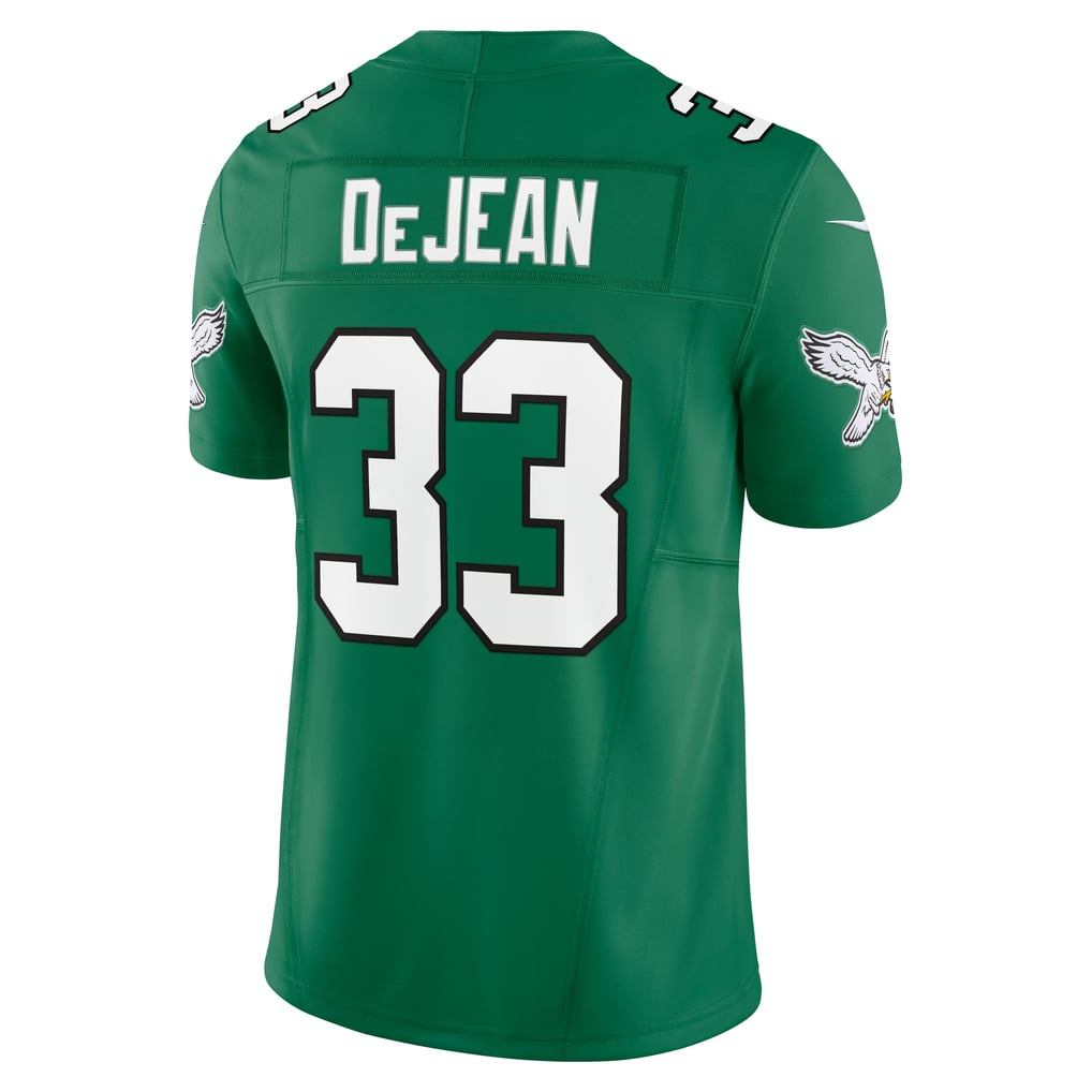 Men's Philadelphia Eagles Cooper DeJean Nike Kelly Green Alternate 2  Vapor F.U.S.E. Limited Jersey - Image 4