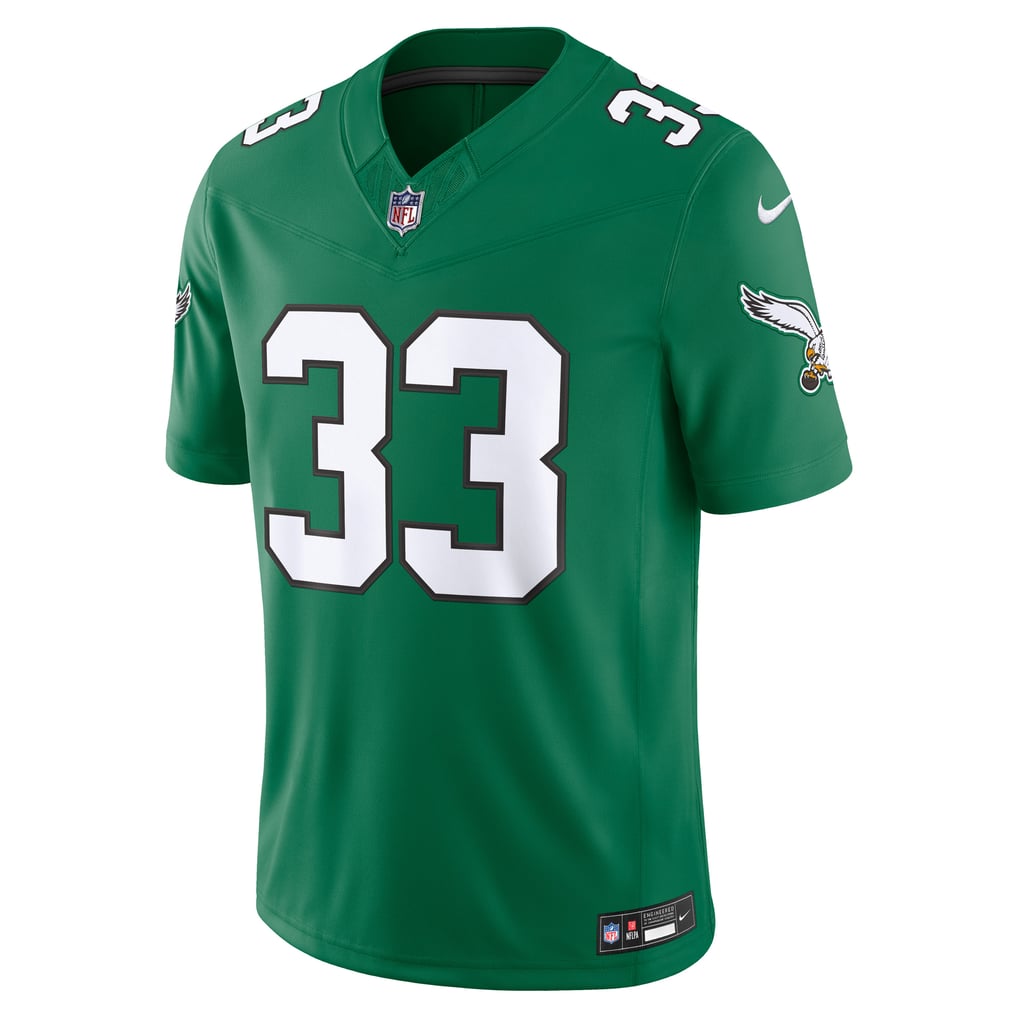 Men's Philadelphia Eagles Cooper DeJean Nike Kelly Green Alternate Vapor F.U.S.E. Stitched Limited Jersey - Image 3