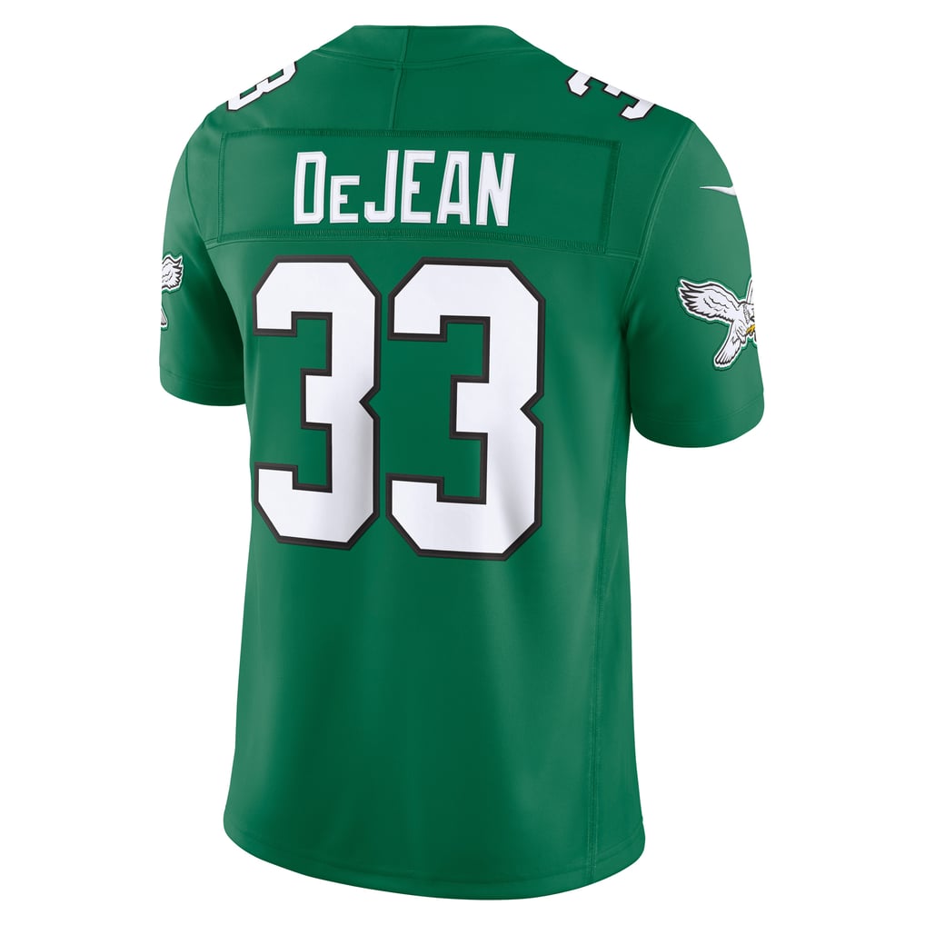 Men's Philadelphia Eagles Cooper DeJean Nike Kelly Green Alternate Vapor F.U.S.E. Stitched Limited Jersey - Image 4