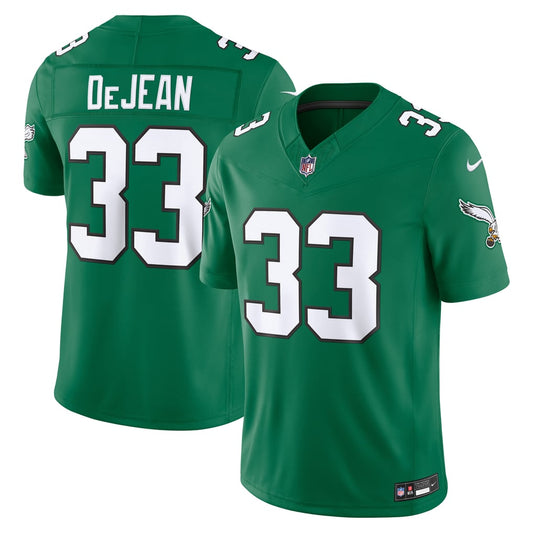 Men's Philadelphia Eagles Cooper DeJean Nike Kelly Green Alternate Vapor F.U.S.E. Stitched Limited Jersey - Image 1