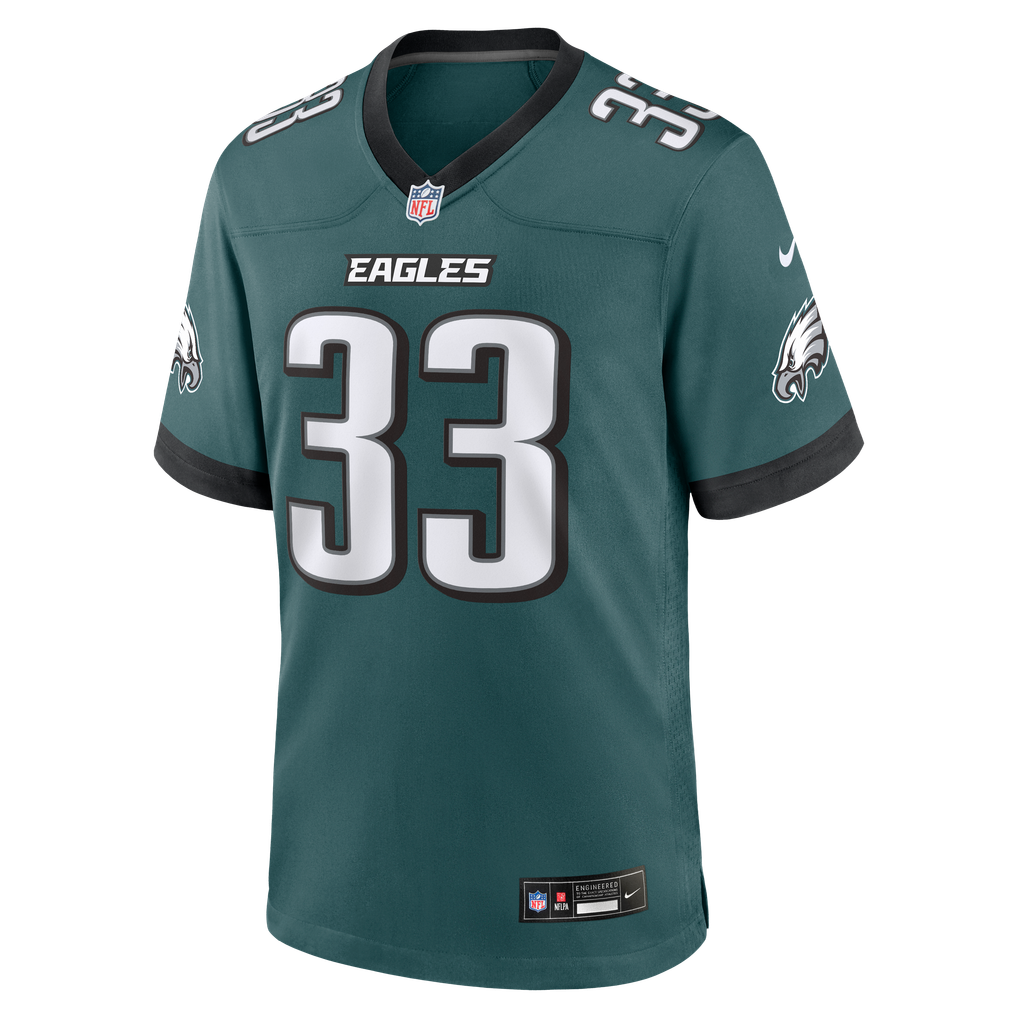 Men's Philadelphia Eagles Cooper DeJean Nike  Midnight Green Team Game Jersey - Image 3