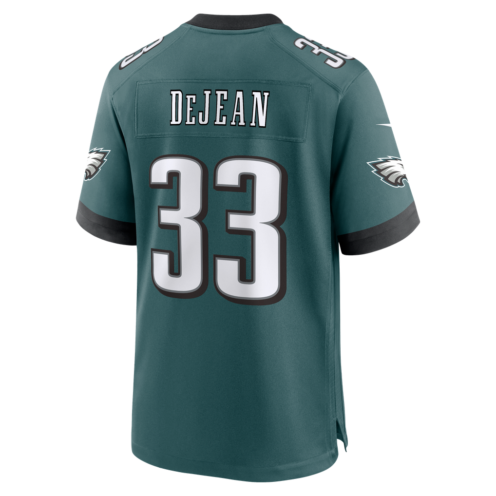Men's Philadelphia Eagles Cooper DeJean Nike  Midnight Green Team Game Jersey - Image 4