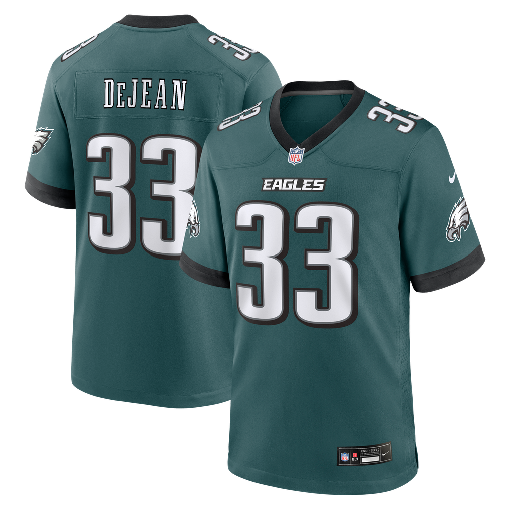 Men's Philadelphia Eagles Cooper DeJean Nike  Midnight Green Team Game Jersey - Image 1