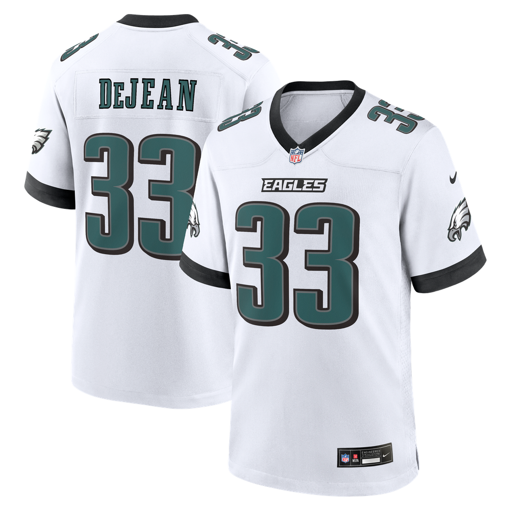 Men's Philadelphia Eagles Cooper DeJean Nike  White Game Jersey - Image 2