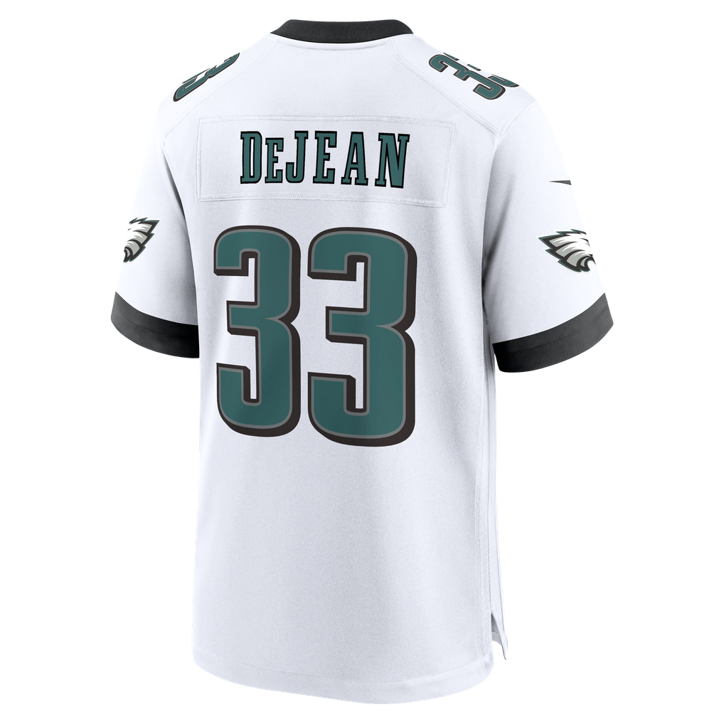 Men's Philadelphia Eagles Cooper DeJean Nike  White Game Jersey - Image 4