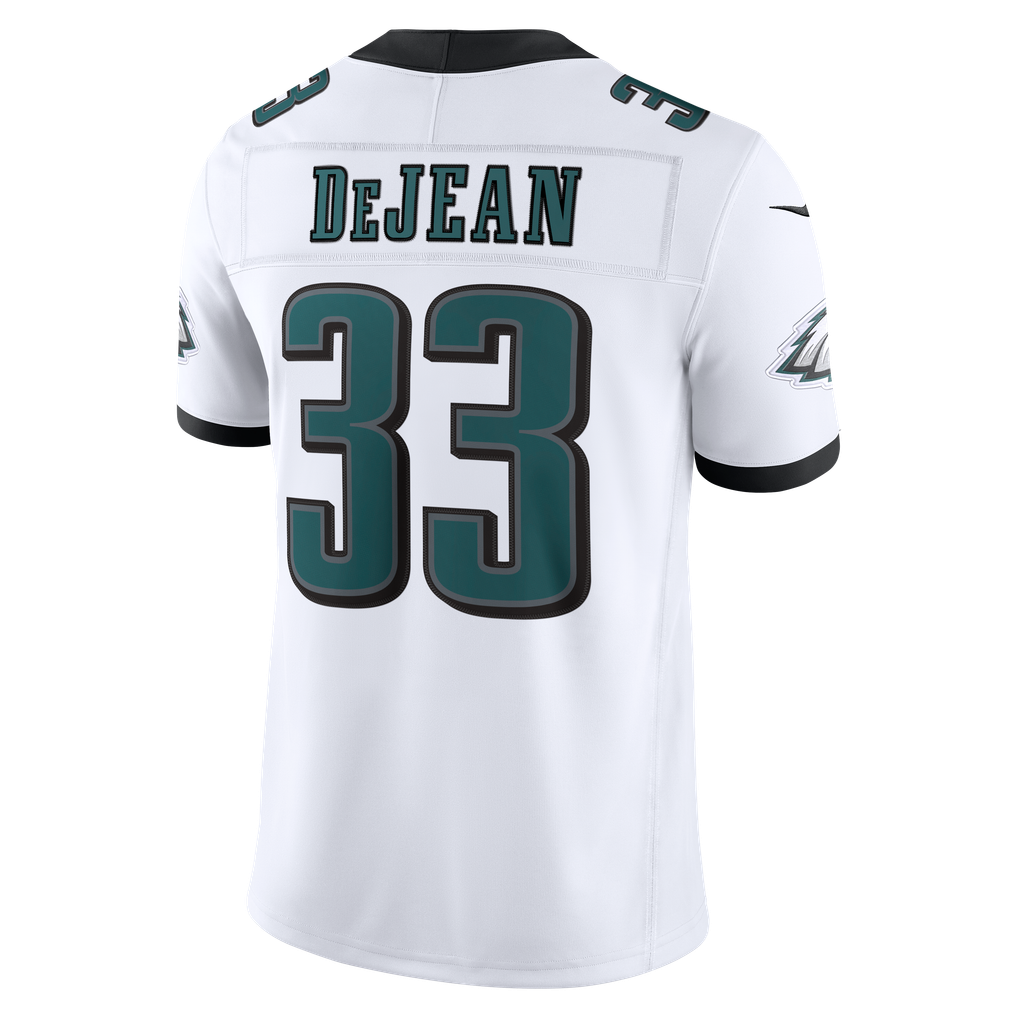 Men's Philadelphia Eagles Cooper DeJean Nike White Vapor F.U.S.E. Stitched Limited Jersey - Image 4