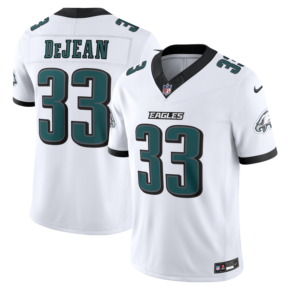 Men's Philadelphia Eagles Cooper DeJean Nike White Vapor F.U.S.E. Stitched Limited Jersey - Image 1