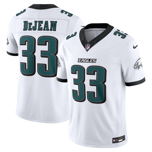 Men's Philadelphia Eagles Cooper DeJean Nike White Vapor F.U.S.E. Stitched Limited Jersey - Image 1