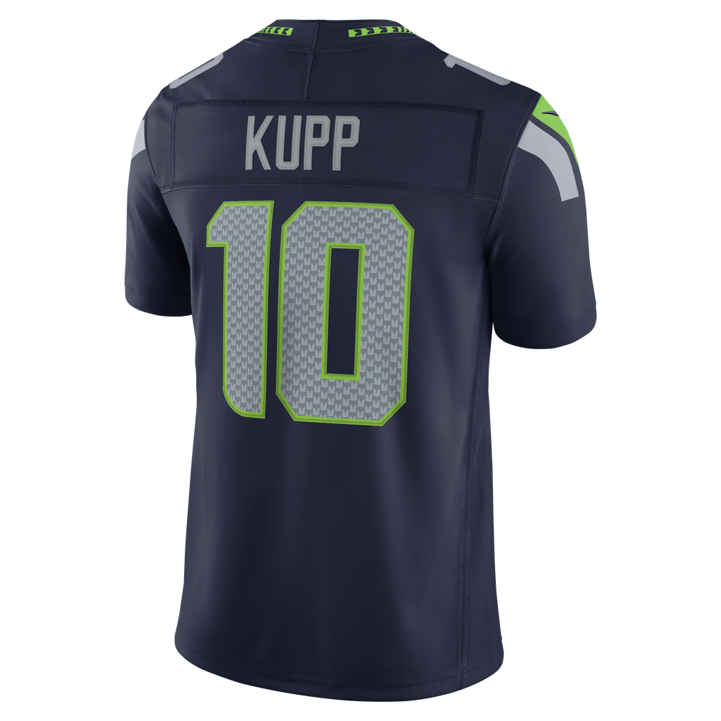 Men's Seattle Seahawks Cooper Kupp Nike College Navy Team Vapor F.U.S.E. Stitched Limited Jersey - Image 8