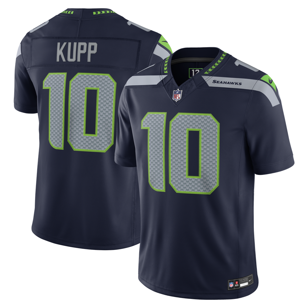 Men's Seattle Seahawks Cooper Kupp Nike College Navy Team Vapor F.U.S.E. Stitched Limited Jersey - Image 1