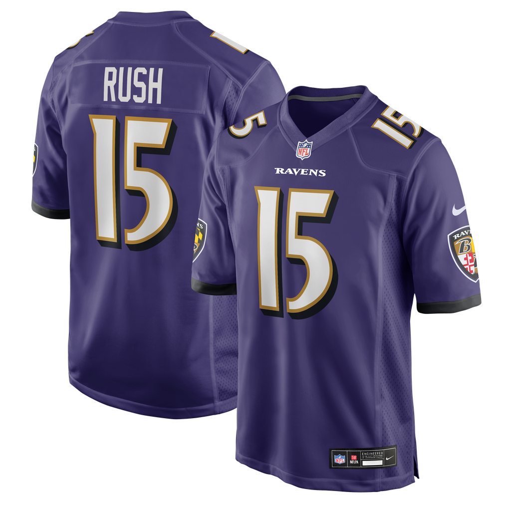 Men's Baltimore Ravens Cooper Rush Nike Purple Team Game Jersey