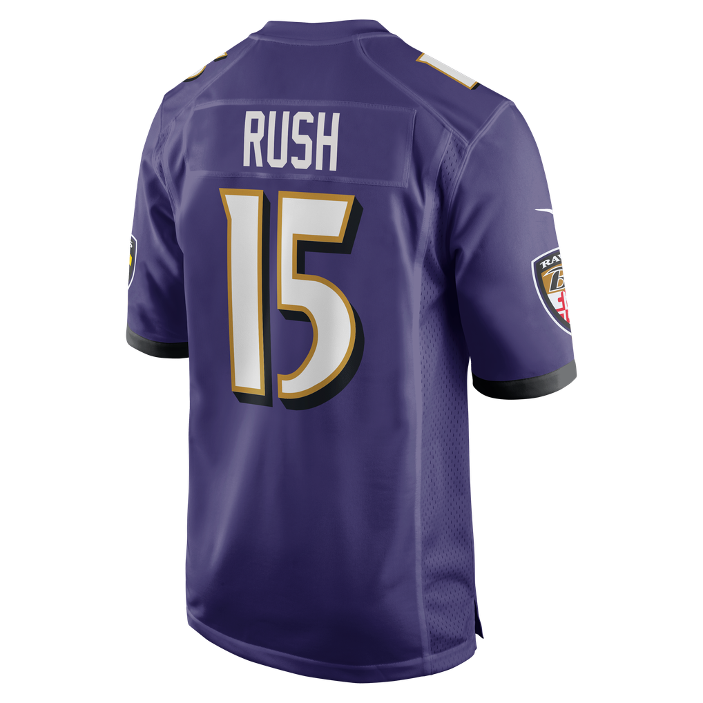 Men's Baltimore Ravens Cooper Rush Nike Purple Team Game Jersey