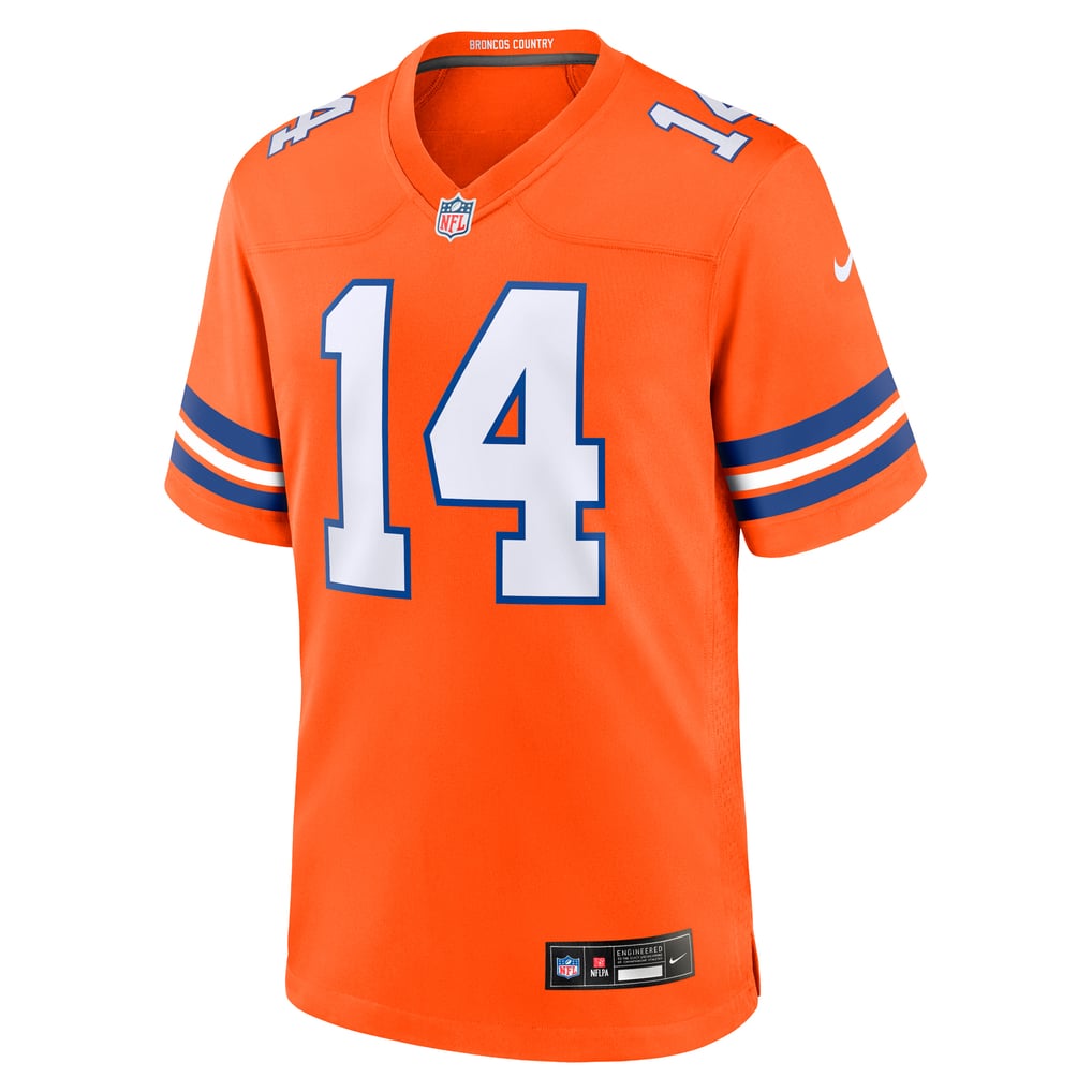 Men's Denver Broncos Courtland Sutton Nike Orange Alternate Game Jersey - Image 3