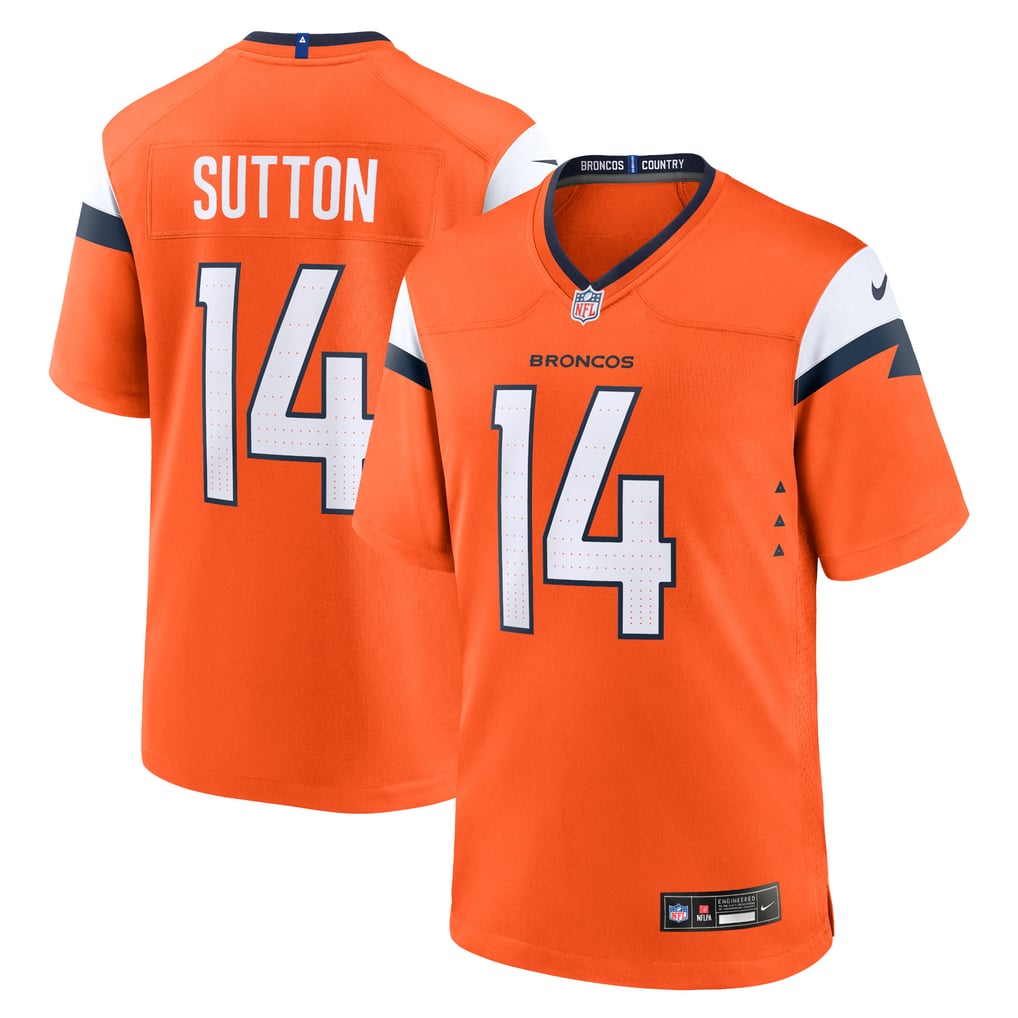 Men's Denver Broncos Courtland Sutton Nike Orange Mile High Collection Game Jersey - Image 2