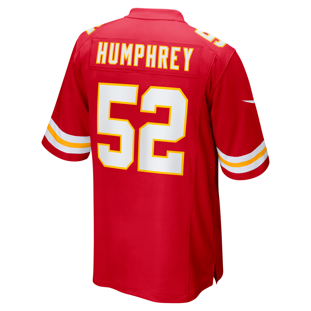 Men's Kansas City Chiefs Creed Humphrey Nike Red Game Jersey - Image 4