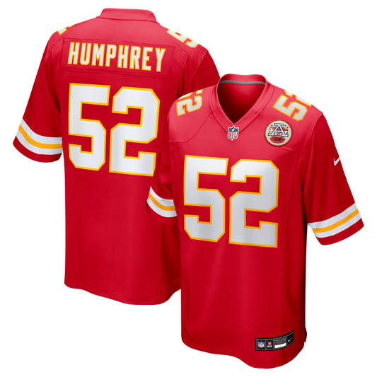 Men's Kansas City Chiefs Creed Humphrey Nike Red Game Jersey - Image 1
