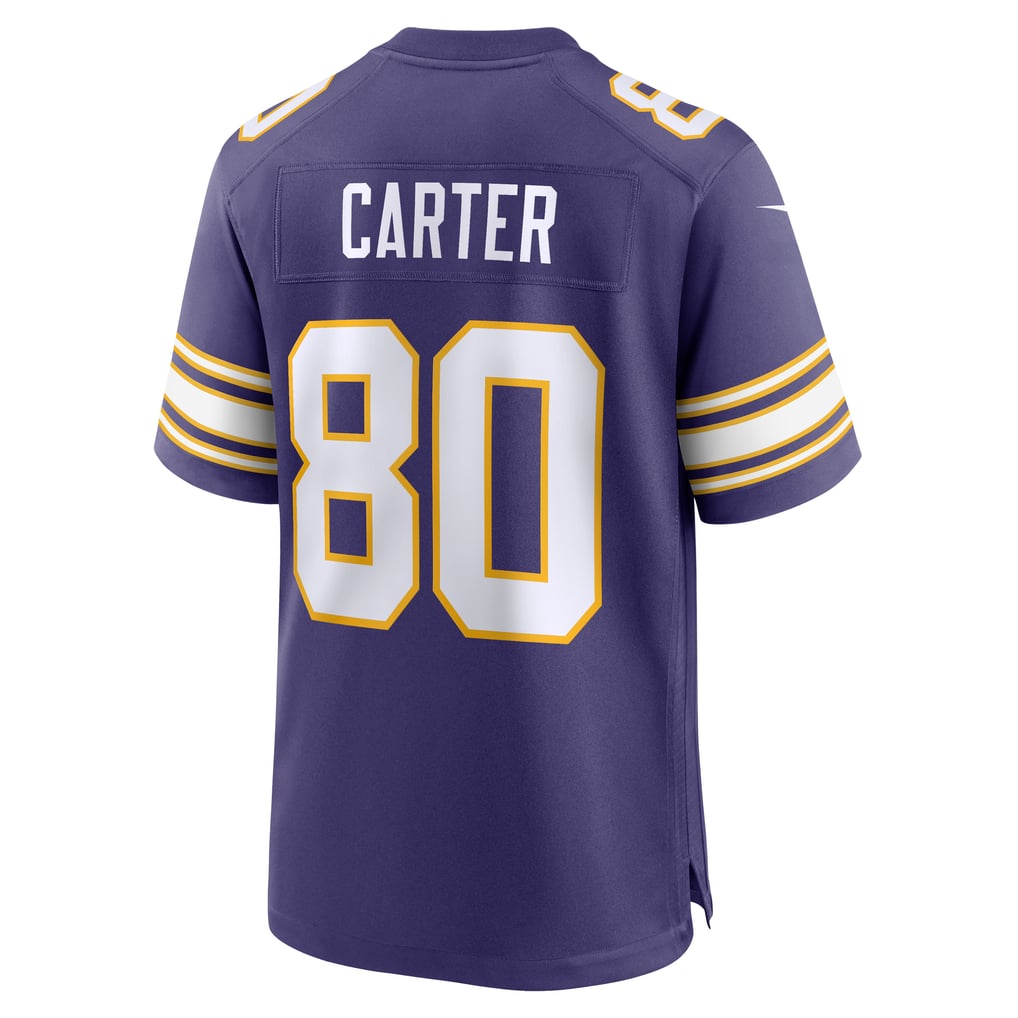 Men's Minnesota Vikings Cris Carter Nike Purple Retired Player Alternate Game Jersey - Image 4