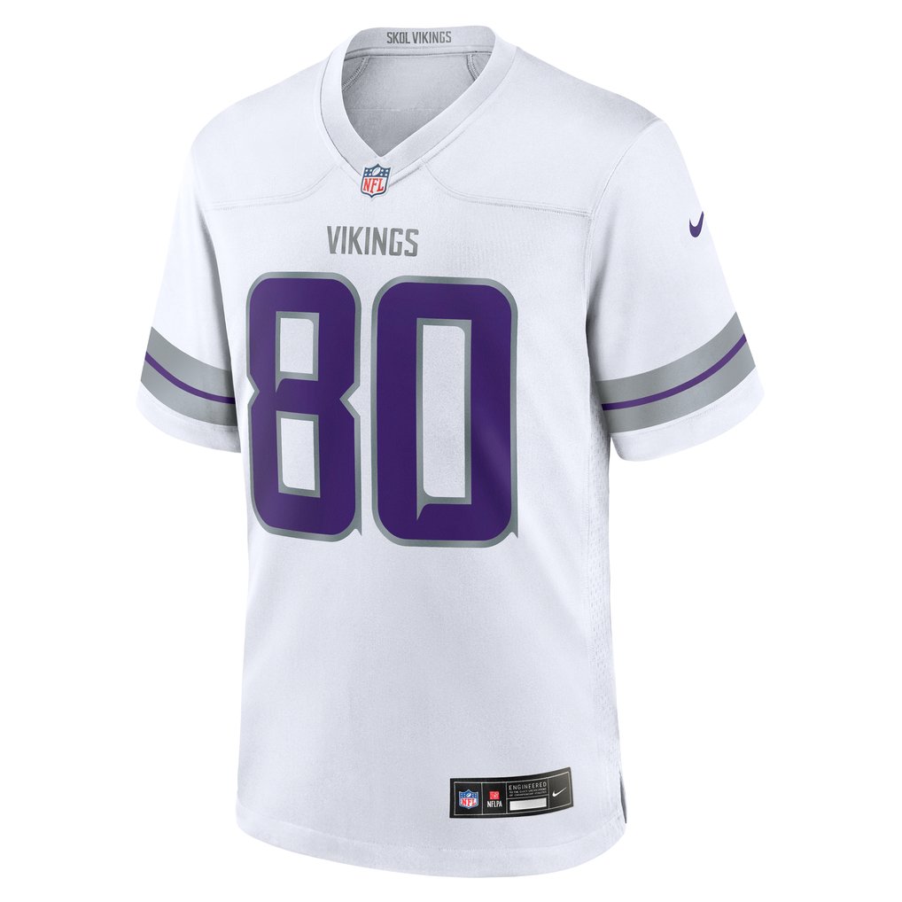Men's Minnesota Vikings Cris Carter Nike White Alternate Retired Player Game Jersey - Image 3