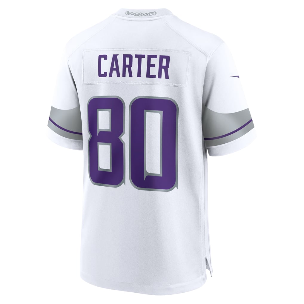 Men's Minnesota Vikings Cris Carter Nike White Alternate Retired Player Game Jersey - Image 4