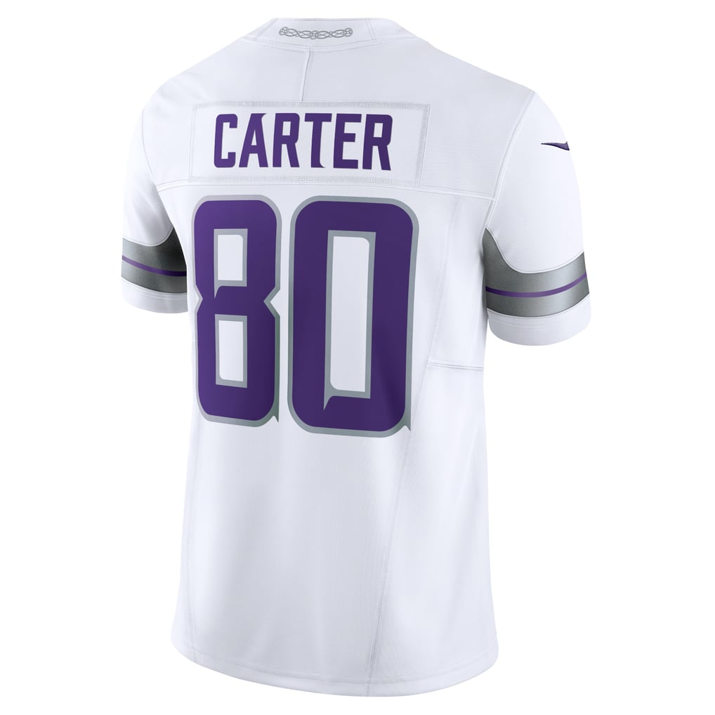 Men's Minnesota Vikings Cris Carter Nike White Alternate Vapor F.U.S.E. Retired Player Limited Jersey - Image 4