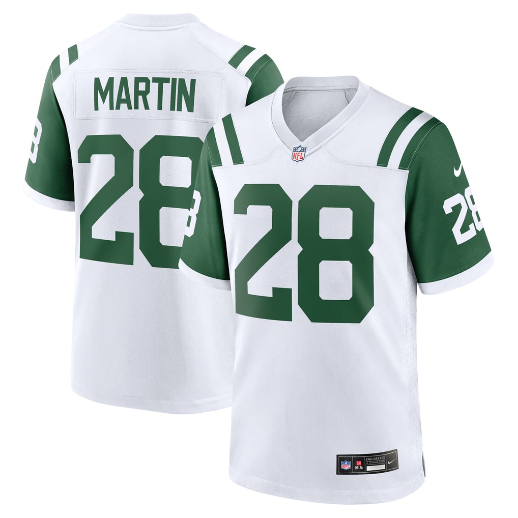 Men's New York Jets Curtis Martin Nike White Retired Player Alternate Game Jersey - Image 1