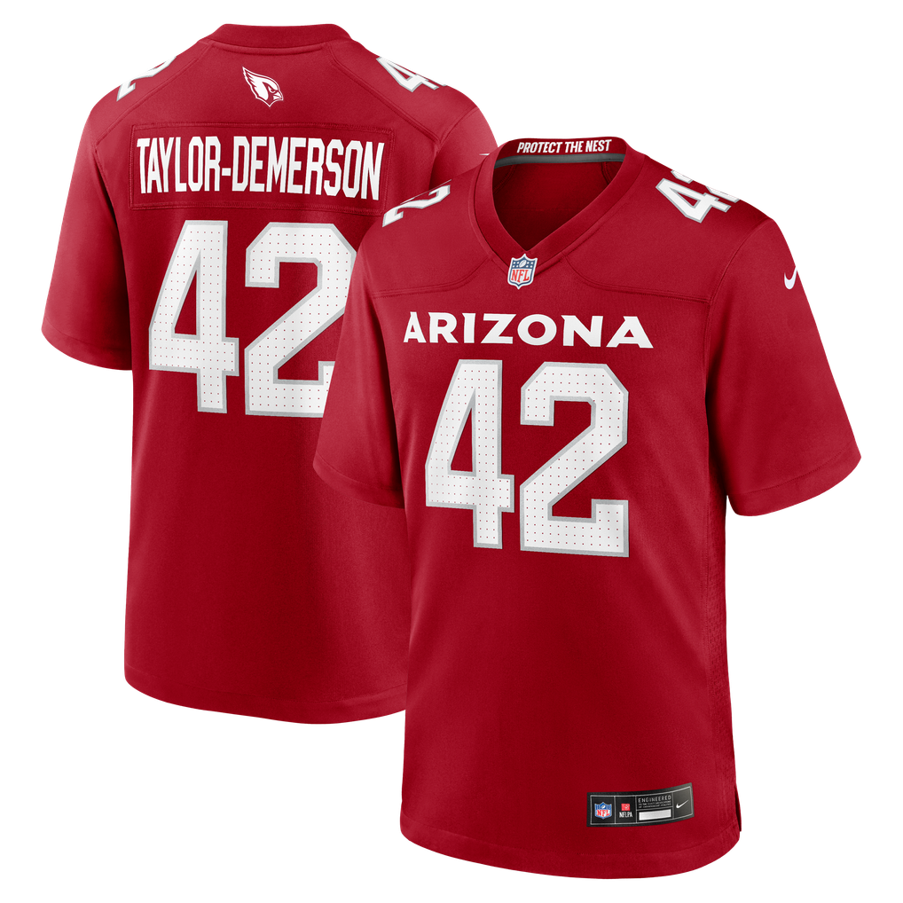 Men's Arizona Cardinals Dadrion Taylor-Demerson Nike  Cardinal Team Game Jersey - Image 1