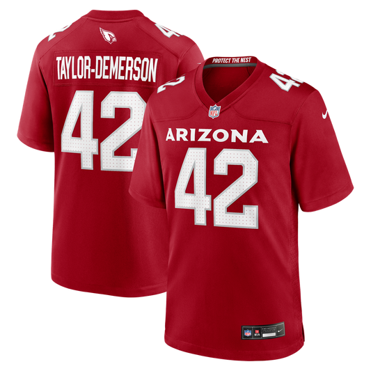 Men's Arizona Cardinals Dadrion Taylor-Demerson Nike  Cardinal Team Game Jersey - Image 1