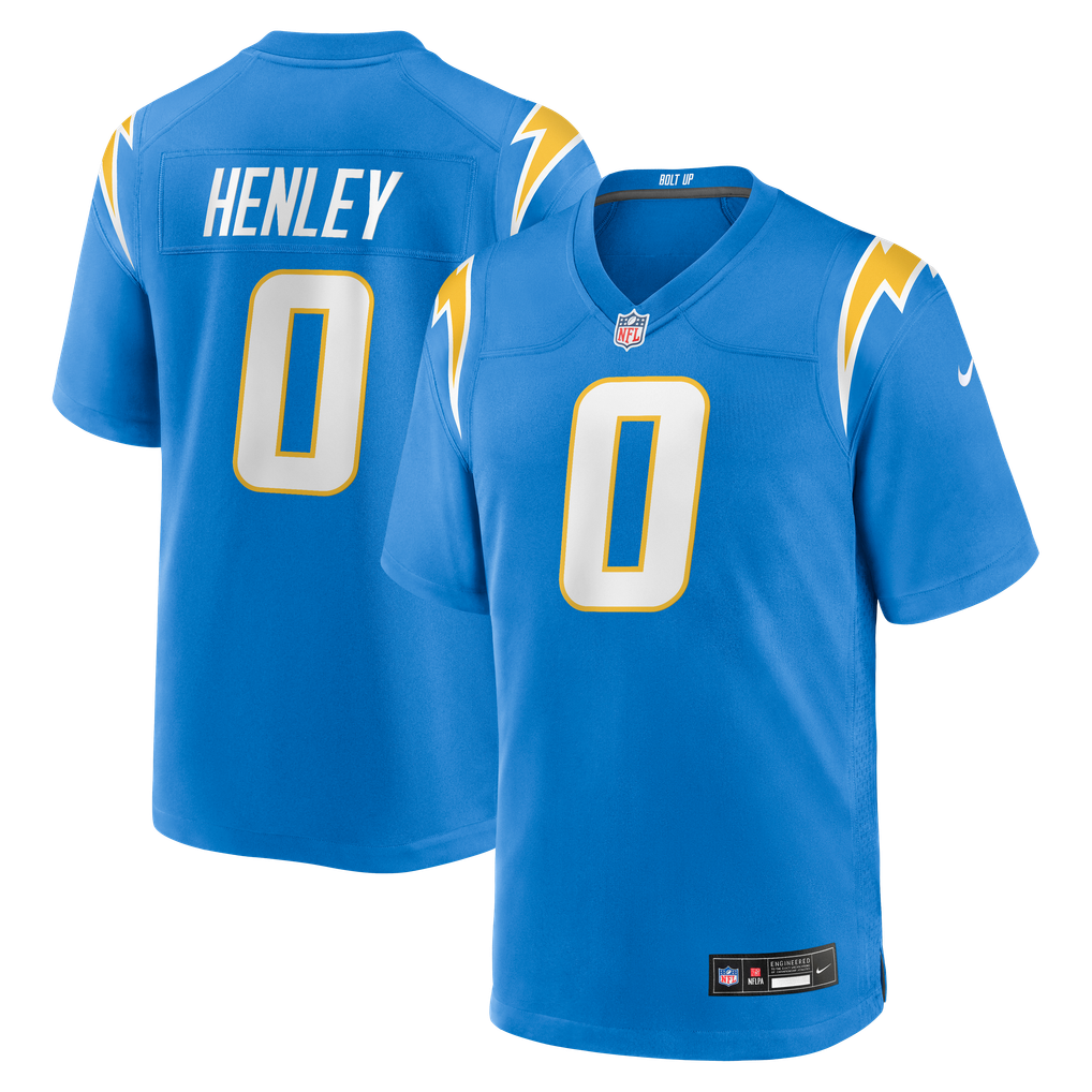 Men's Los Angeles Chargers Daiyan Henley Nike Powder Blue Team Game Jersey - Image 1