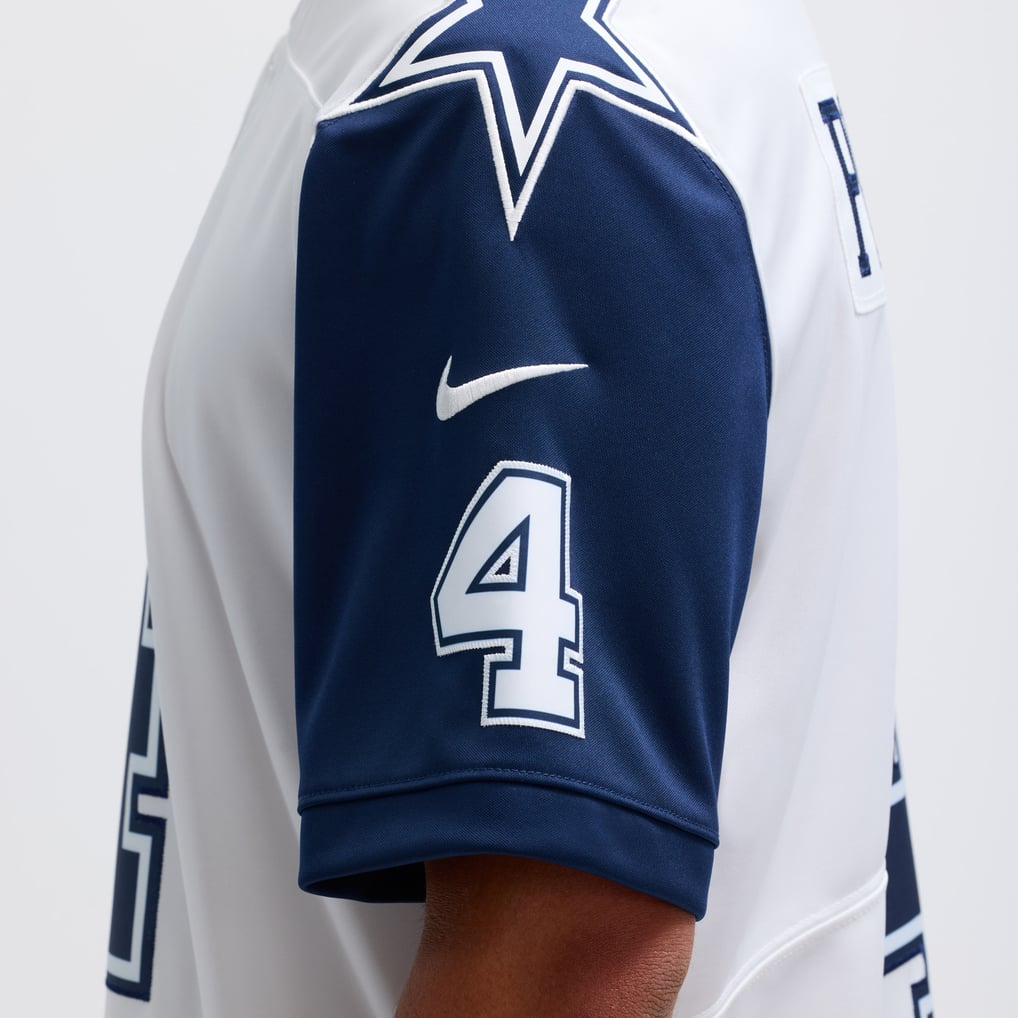 Men's Dallas Cowboys Dak Prescott White Nike Color Rush Vapor Limited Jersey - Image 11