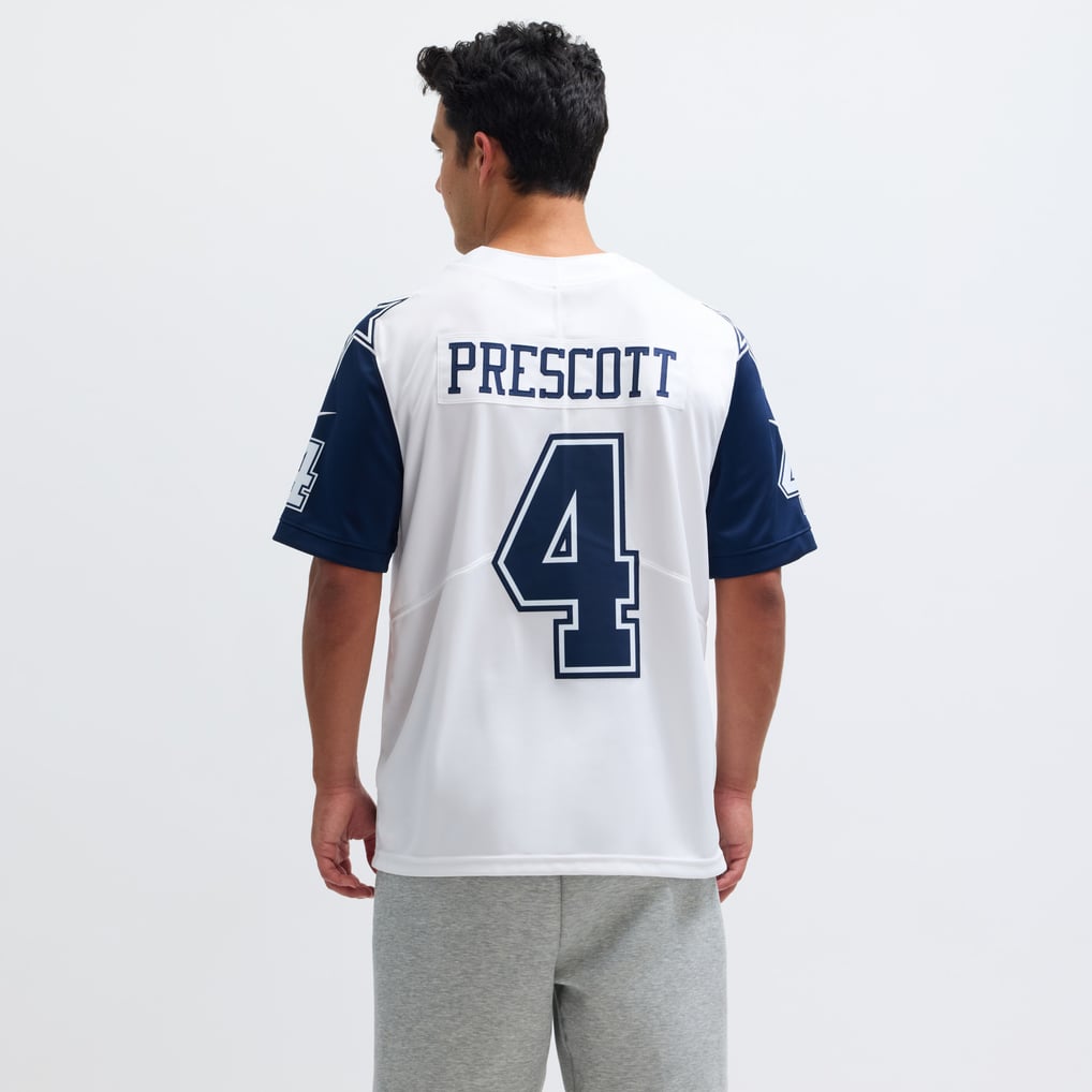 Men's Dallas Cowboys Dak Prescott White Nike Color Rush Vapor Limited Jersey - Image 6