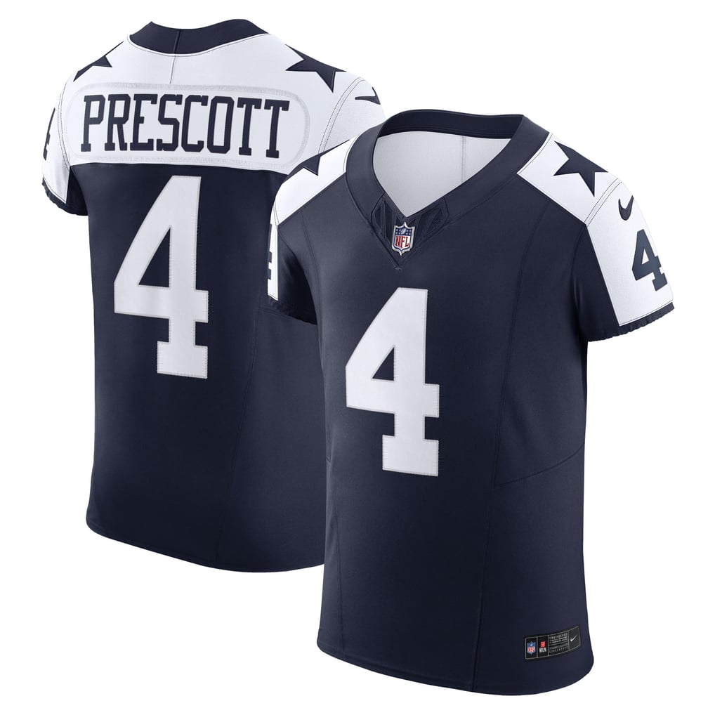 Men's Dallas Cowboys Dak Prescott Nike Navy Alternate Vapor F.U.S.E. Elite Jersey - Image 2