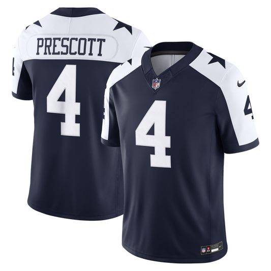 Men's Dallas Cowboys Dak Prescott Nike Navy Alternate Vapor F.U.S.E. Stitched Limited Jersey - Image 1