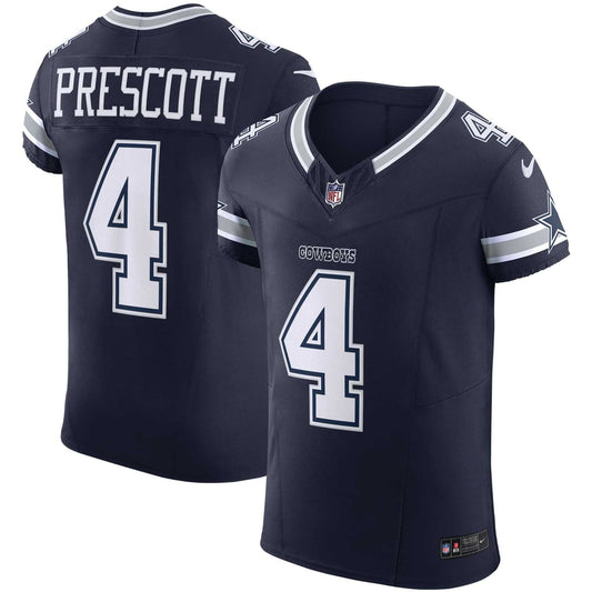 Men's Dallas Cowboys Dak Prescott Nike Navy Team Vapor F.U.S.E. Elite Jersey - Image 1
