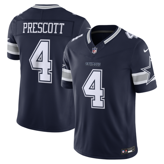 Men's Dallas Cowboys Dak Prescott Nike Navy Team Vapor F.U.S.E. Stitched Limited Jersey - Image 1