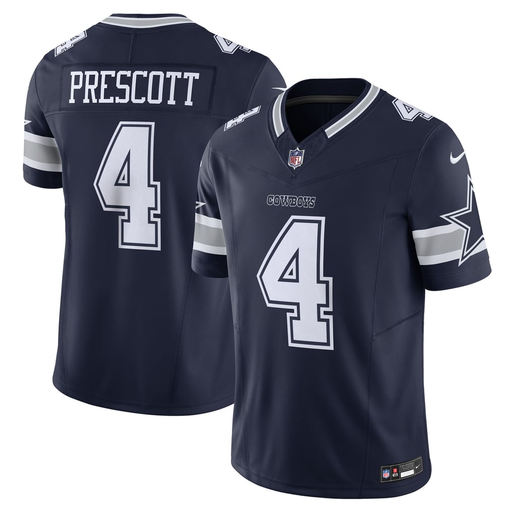 Men's Dallas Cowboys Dak Prescott Nike Navy Vapor F.U.S.E. Limited Jersey - Image 1