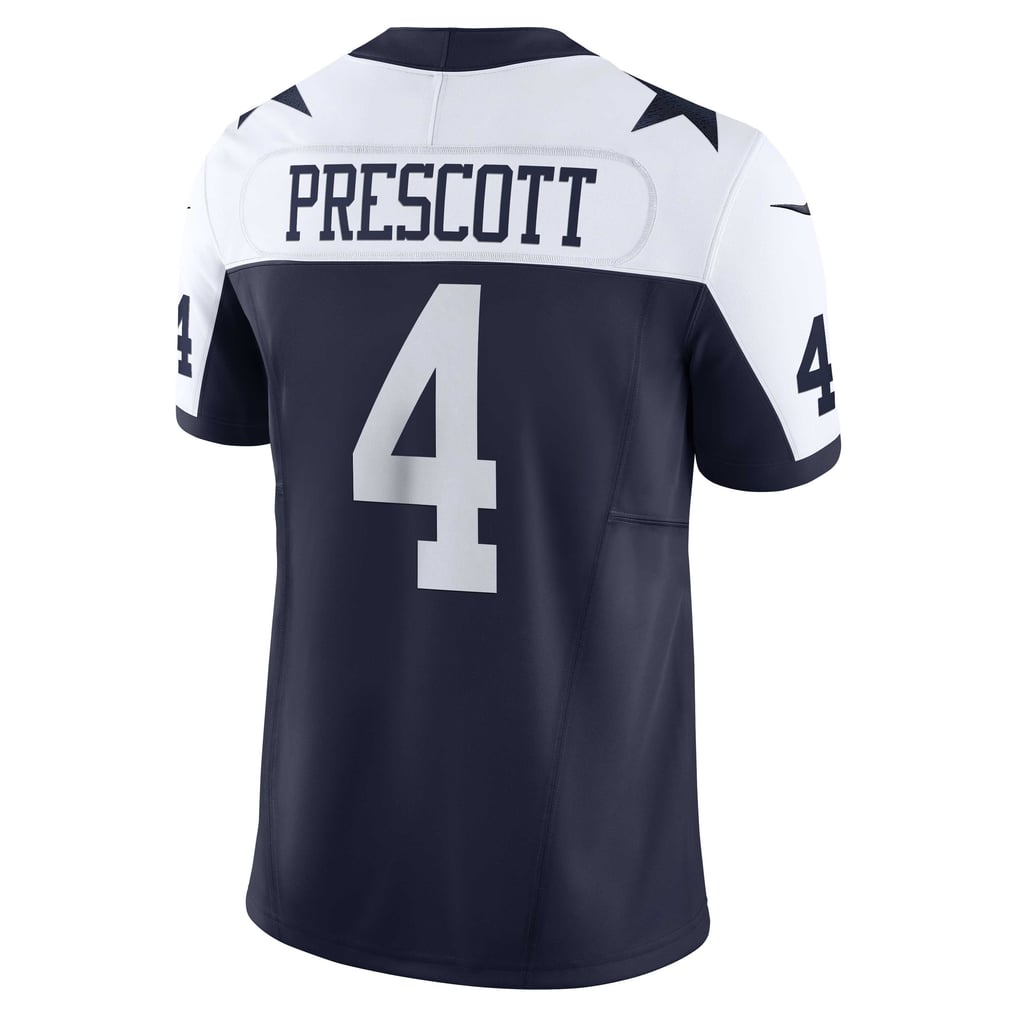 Men's Dallas Cowboys Dak Prescott Nike Navy Vapor F.U.S.E. Limited Jersey - Image 4