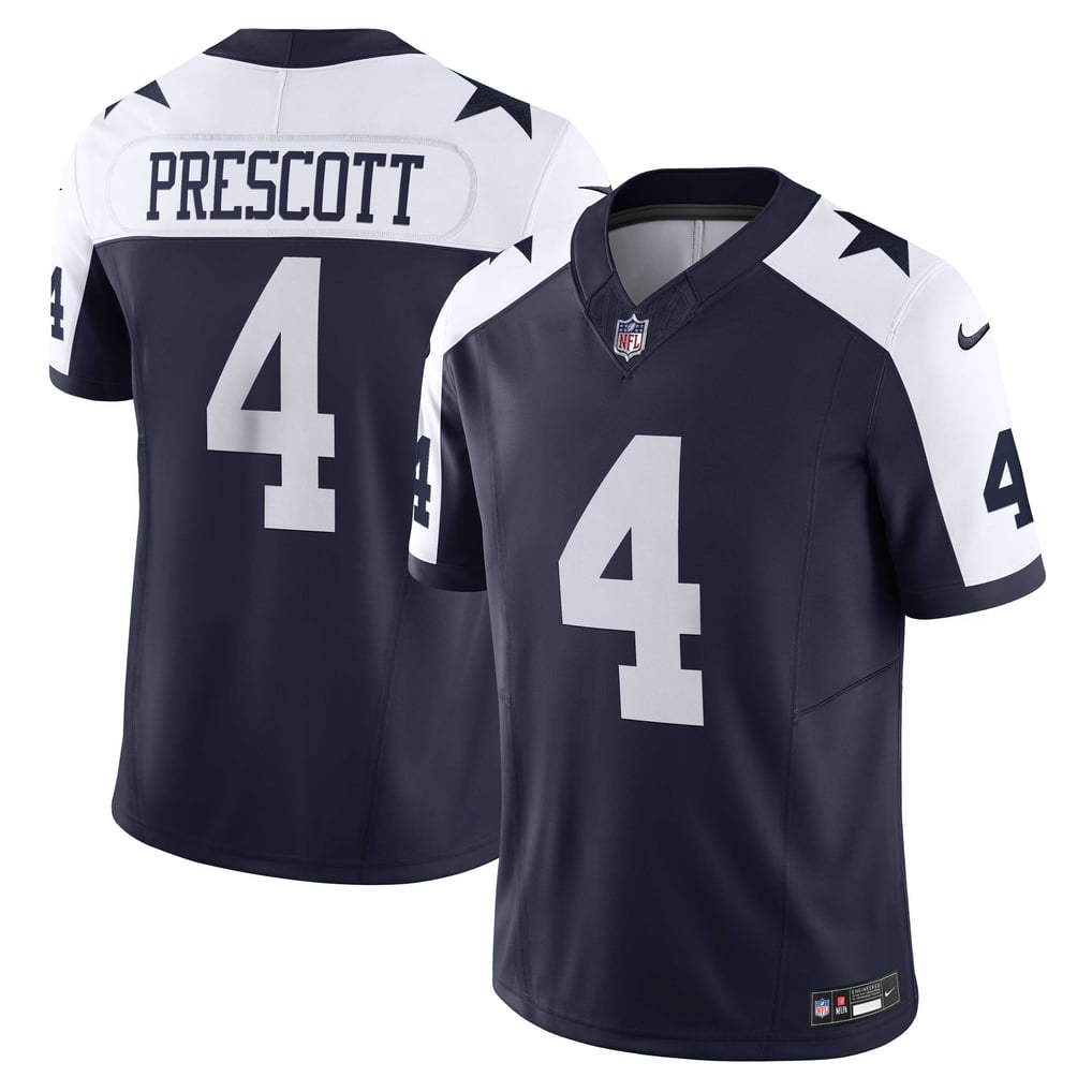 Men's Dallas Cowboys Dak Prescott Nike Navy Vapor F.U.S.E. Limited Jersey - Image 1