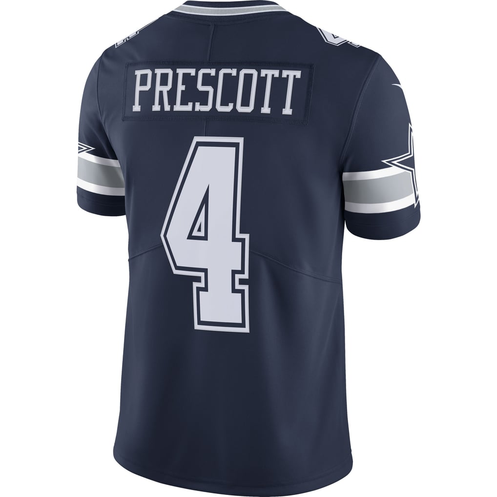 Men's Dallas Cowboys Dak Prescott Nike Navy Vapor Limited Player Jersey - Image 4