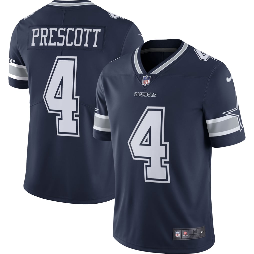 Men's Dallas Cowboys Dak Prescott Nike Navy Vapor Limited Player Jersey - Image 1