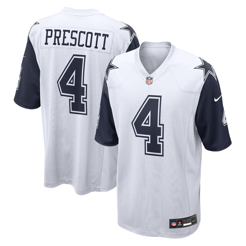 Men's Dallas Cowboys Dak Prescott Nike White Alternate Game Team Jersey - Image 1