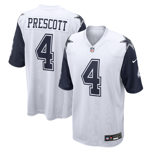 Men's Dallas Cowboys Dak Prescott Nike White Alternate Game Team Jersey - Image 1