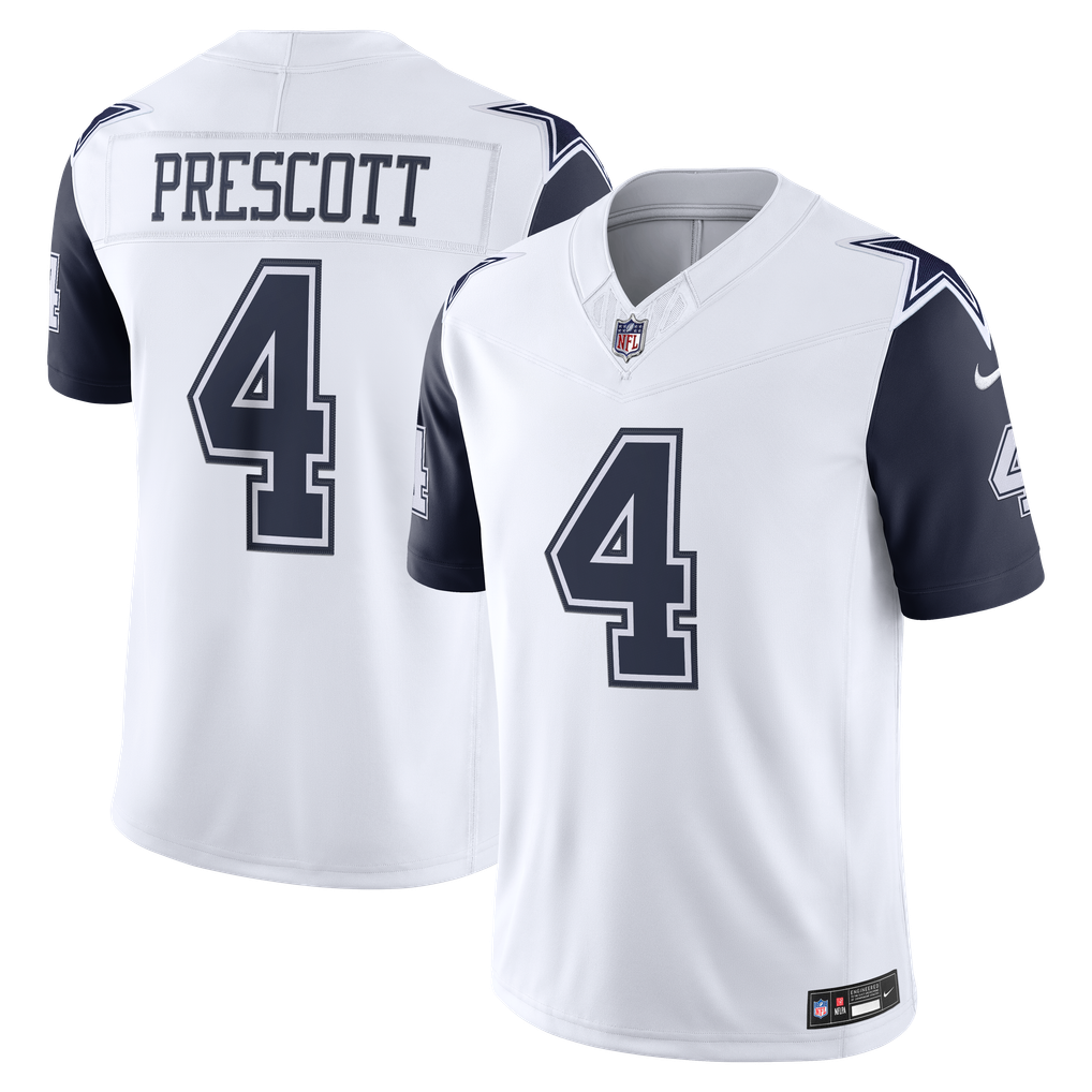 Men's Dallas Cowboys Dak Prescott Nike White Alternate Vapor F.U.S.E. Stitched Limited Jersey - Image 1
