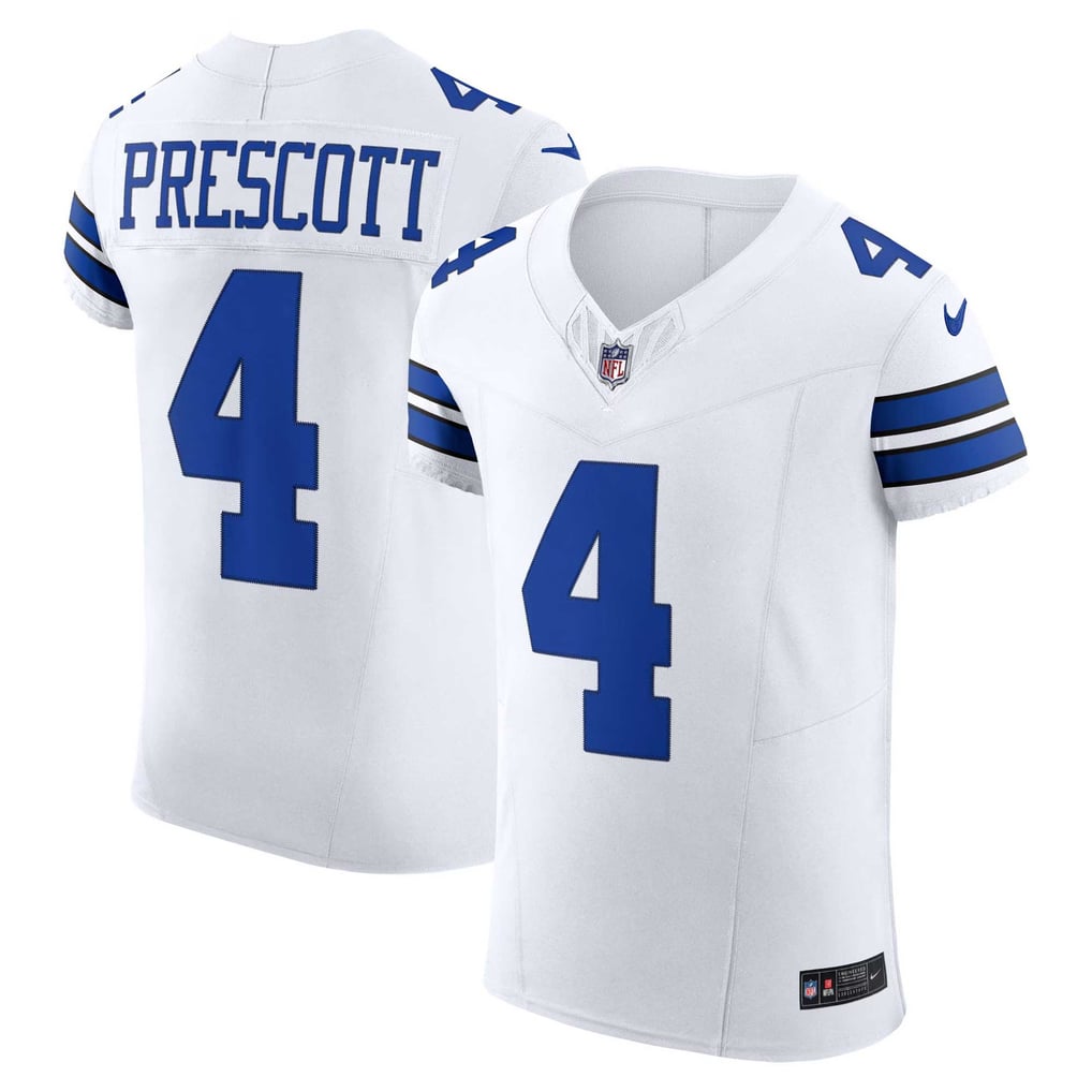 Men's Dallas Cowboys Dak Prescott Nike White Vapor F.U.S.E. Elite Jersey - Image 2