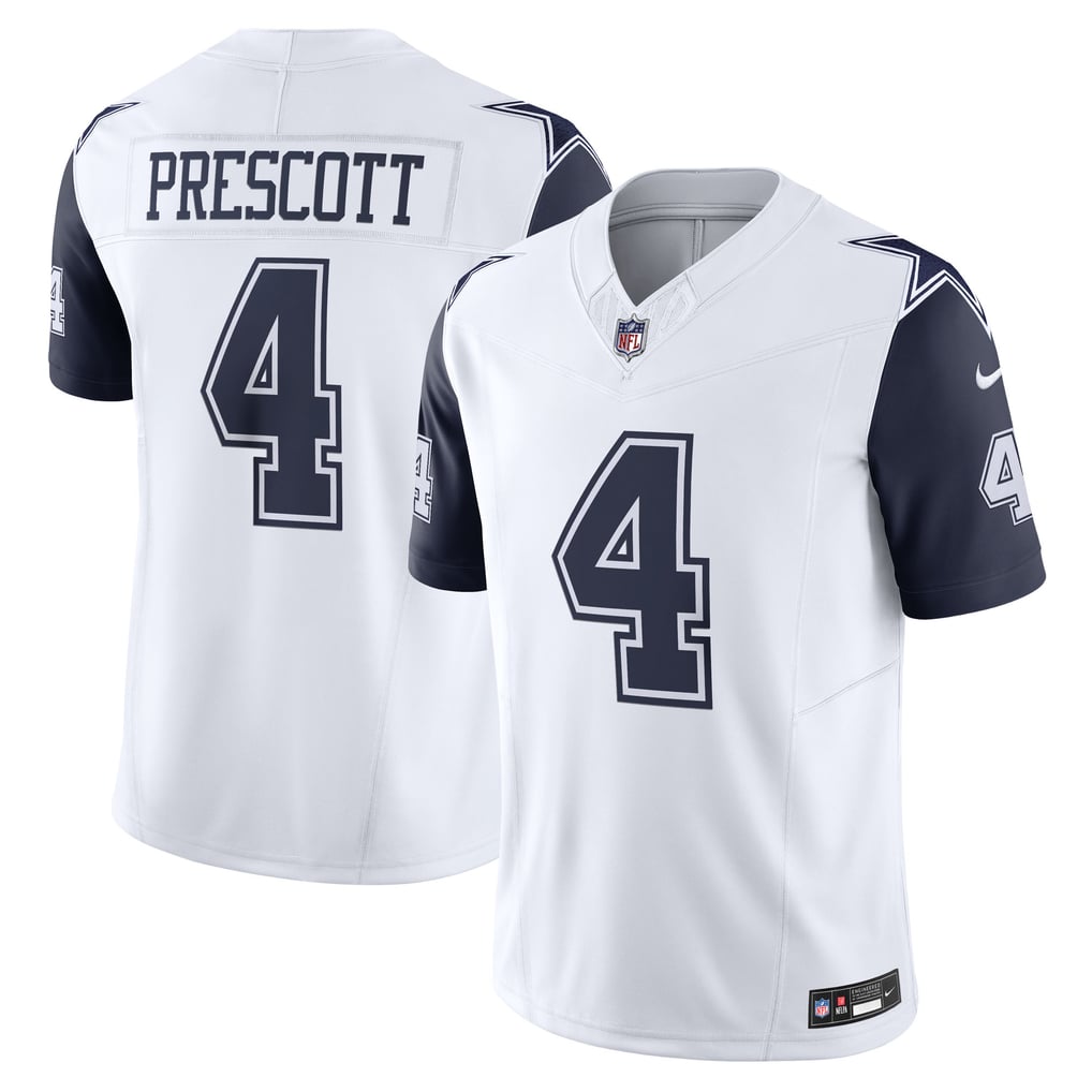 Men's Dallas Cowboys Dak Prescott Nike White Vapor F.U.S.E. Limited Jersey - Image 2